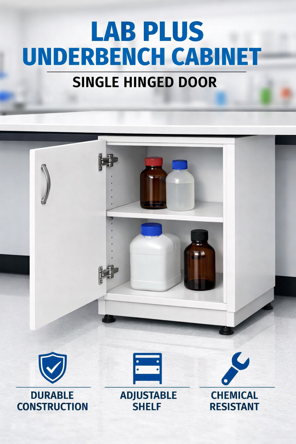 Lab Plus Underbench Cabinet – Single Hinged Door