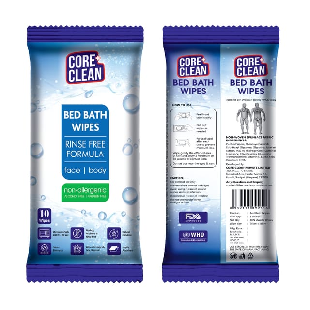 Core Clean Bath Wipes