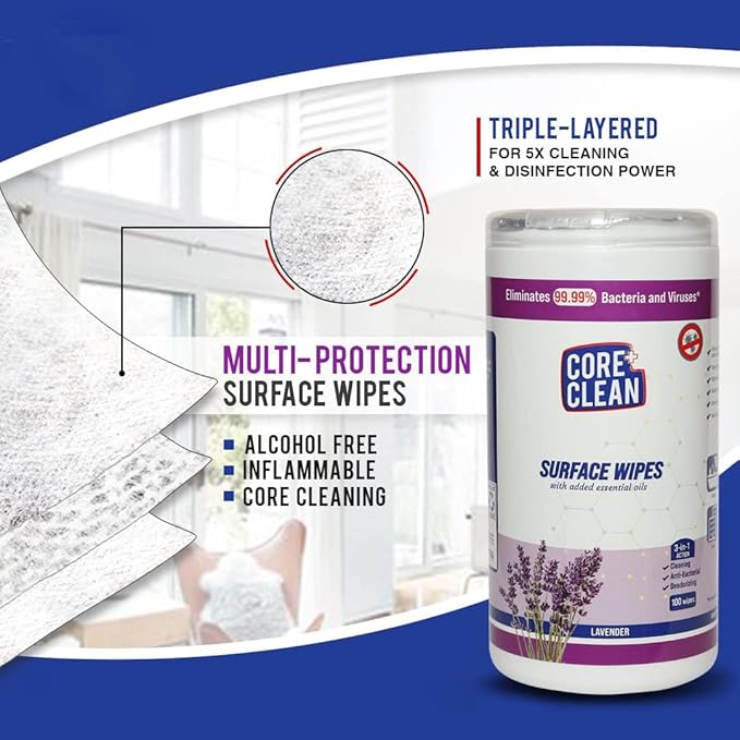 Core Clean Surface Wipes-Lavender-01