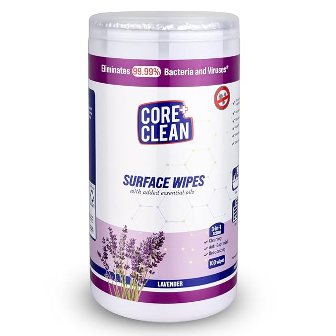 Core Clean Surface Wipes-Lavender