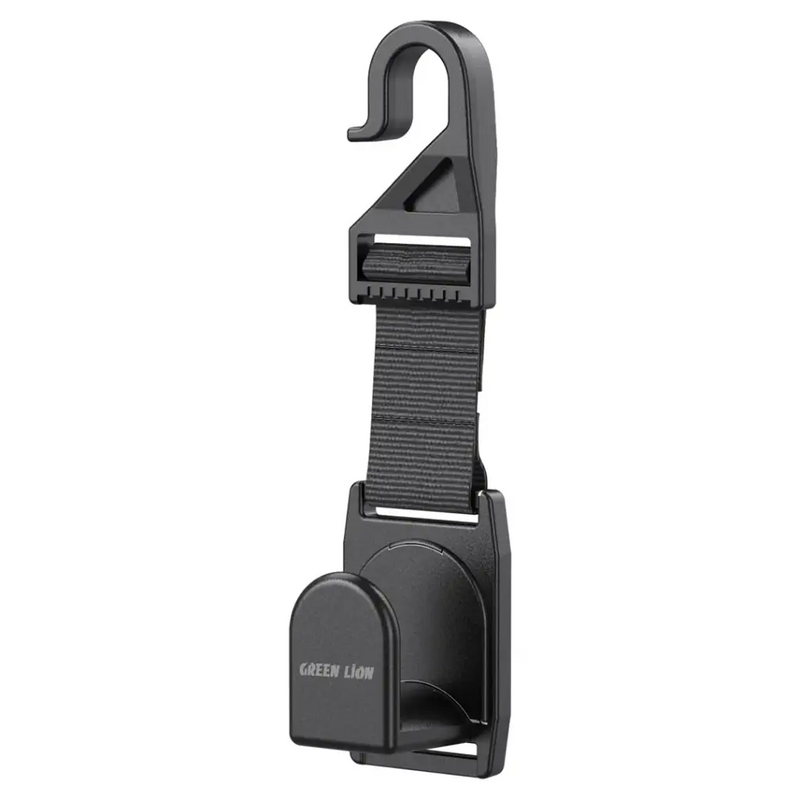 Green Lion Car Headrest Hook Organizer - Black
