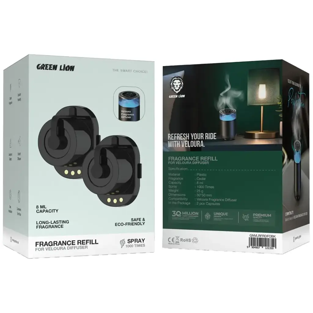 Green Lion Fragrance Refill for Veloura Diffuser - Black
