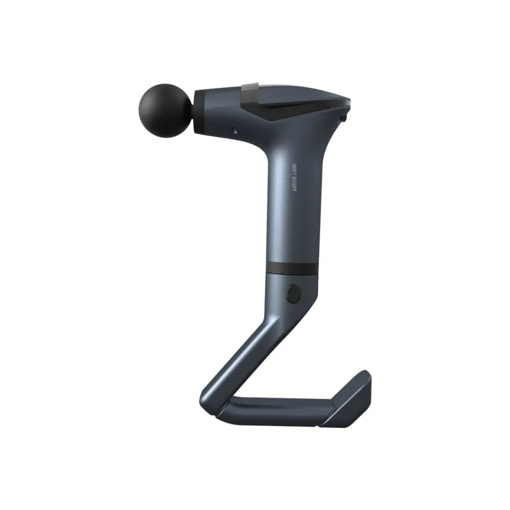 Green Lion Multifunctional Massage Gun GMG-05 with multiple attachments for muscle recovery, pain relief, and relaxation.