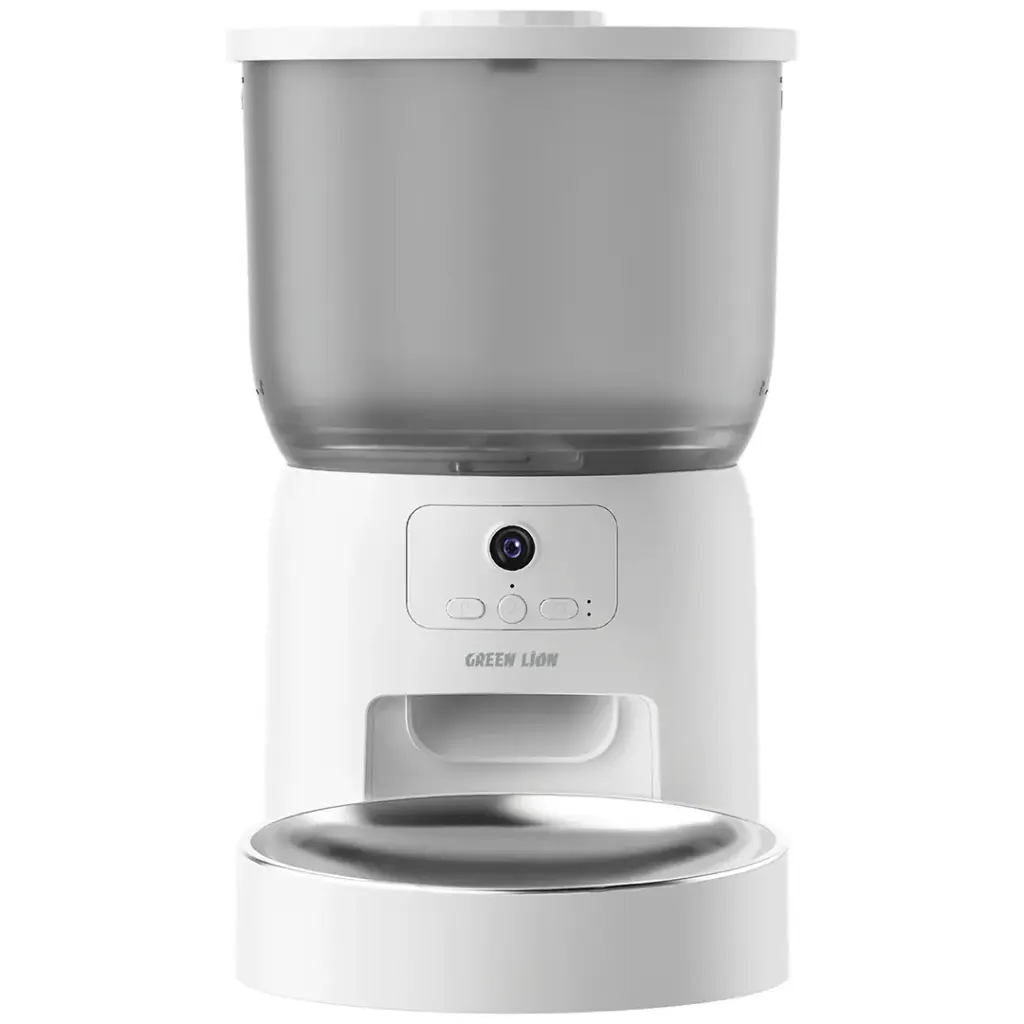 Green Lion Smart Pet Feeder with Stainless Steel Bowl 