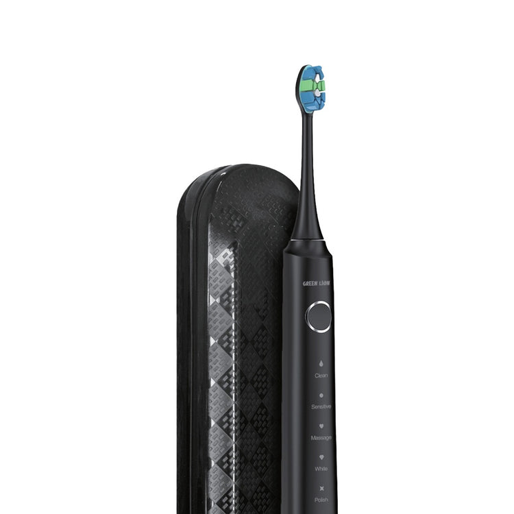 Green Lion Smart Rush Rechargeable Toothbrush-BLACK