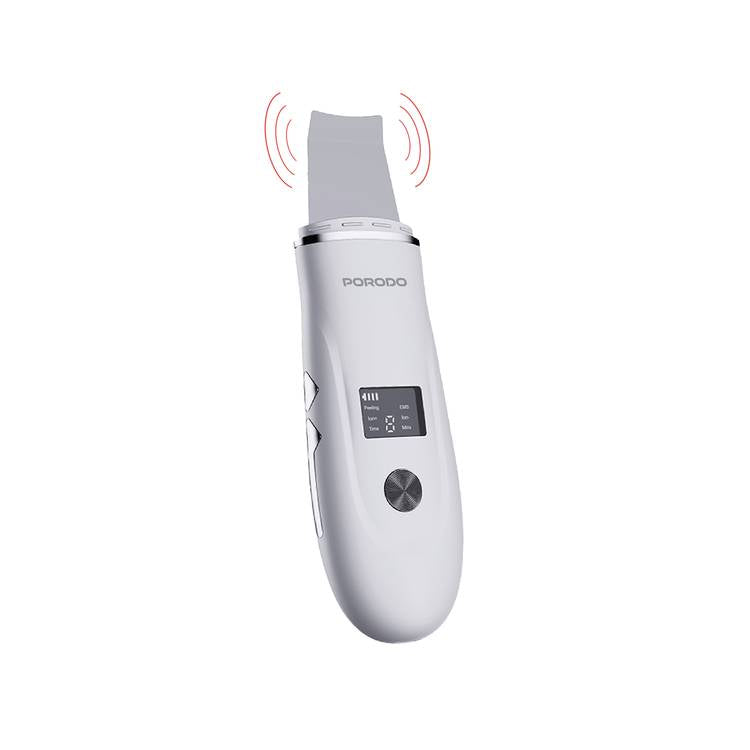 Porodo EMS LCD Screen Skin Scrubber - White