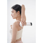Porodo Lifestyle Natural Bian Stone Handhold Abdominal Massager With Red Hot Compress White