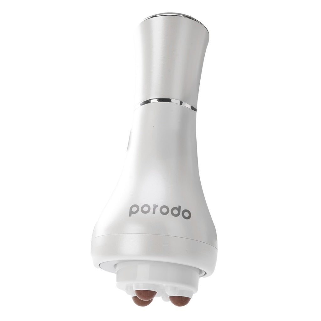 Porodo Lifestyle Natural Bian Stone Handhold Abdominal Massager With Red Hot Compress White