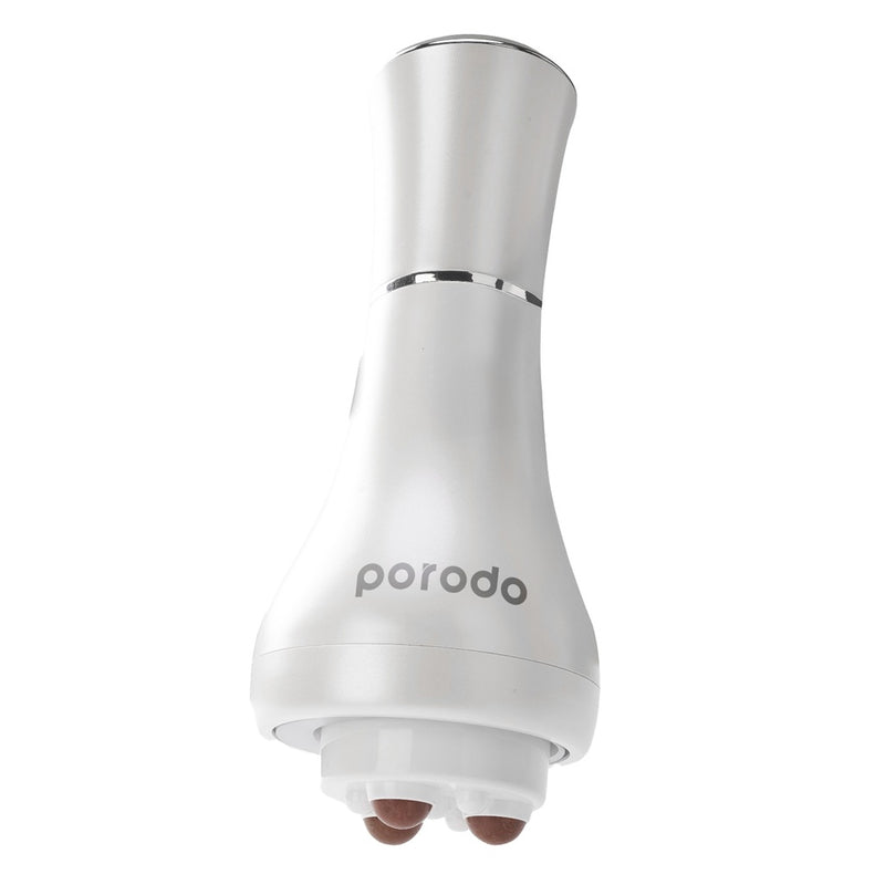 Porodo Lifestyle Natural Bian Stone Handhold Abdominal Massager With Red Hot Compress White