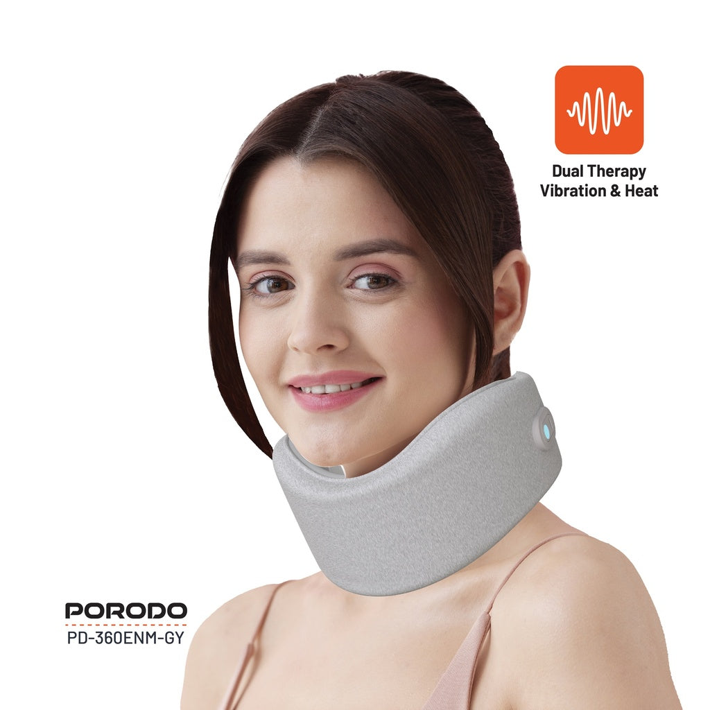 Porodo 360 Ergonomic Neck Massager-grey