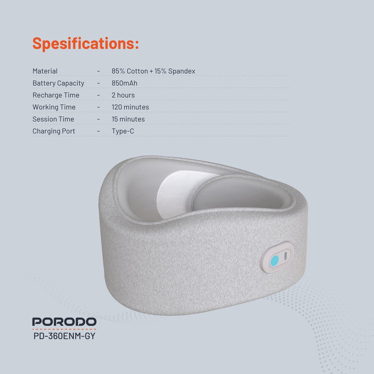 Porodo 360 Ergonomic Neck Massager-grey5