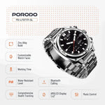 Porodo Chrono Steel Smart Watch - Silver