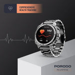 Porodo Chrono Steel Smart Watch - Silver