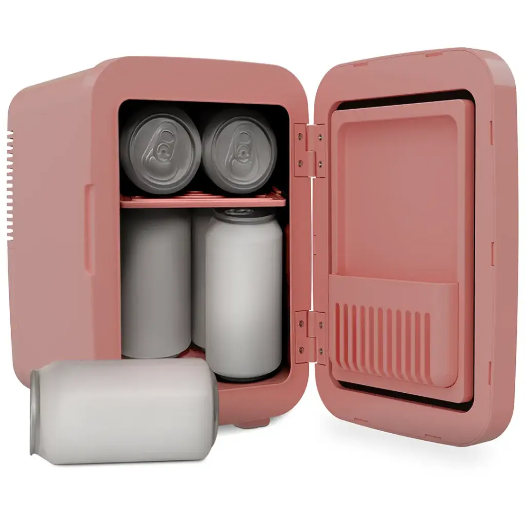Porodo Frostlite Cooling Mini Makeup Fridge with LED Mirror - Pink