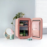 Porodo Frostlite Cooling Mini Makeup Fridge with LED Mirror - Pink
