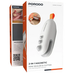 Porodo Lifestyle 2-In-1 Magnetic Mini Sealer & Cutter With Rechargeable Battery - White