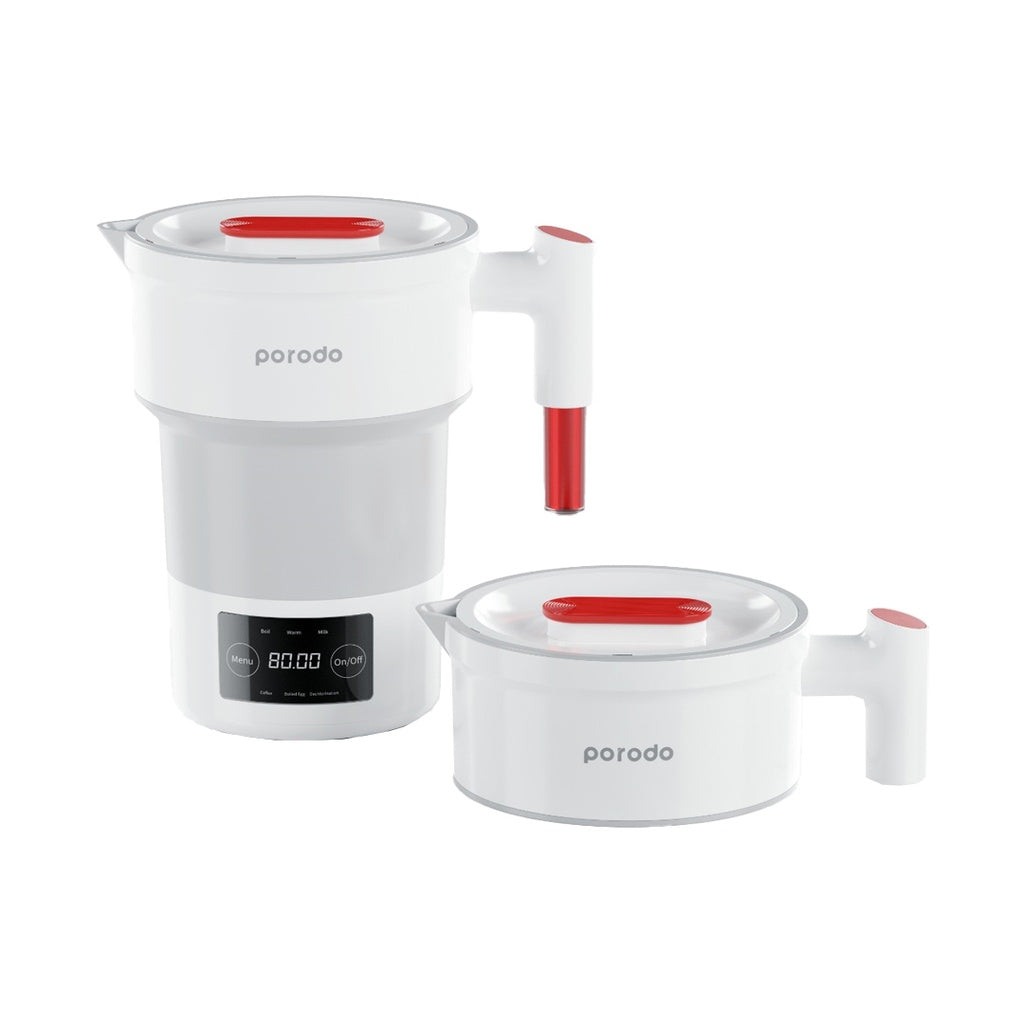 Porodo Lifestyle Portable Folding Electric Kettle( White)
