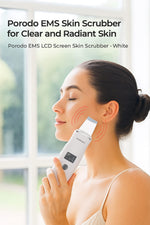 Porodo EMS LCD Screen Skin Scrubber - White