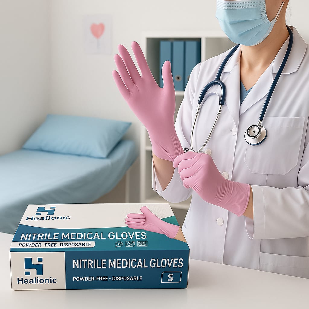 Healionic Nitrile Medical Gloves Powder-Free Disposable